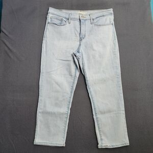 Levi's 311 Women 31 Mid Rise Shaping Skinny Capri Jeans Lightwash